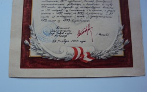 ГРАМОТА ДОСААФ 1953 г. красота !