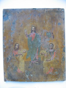 Икона 2х сторонняя.На металле.