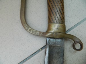 Шашка артиллерийская год 1895 6-я Батарея 47-й арт. Бригады.