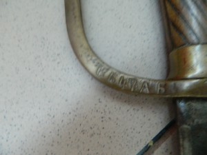 Шашка артиллерийская год 1895 6-я Батарея 47-й арт. Бригады.