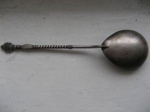 Ложка большая. Серебро, позолота.