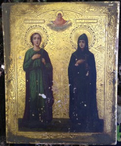 Муч. Александра и Анастасия на золоте.
