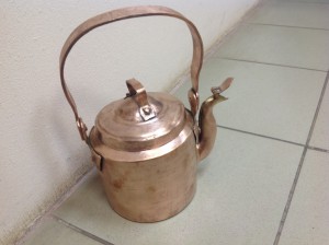 Чайник небольшой МЕДЬ в сборе клеймо на дне ЕГ номер 3