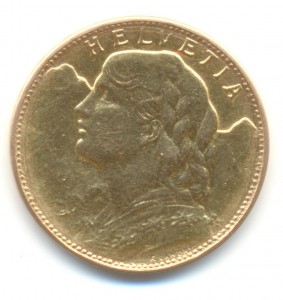 Швейцария 20 франков 1930 года.