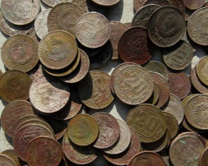 10 , 15 , 20 копеек около 400 шт .  1931-1957 г. кладик