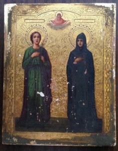 Муч. Александра и Анастасия на золоте.