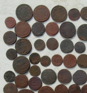 115  медных копаных монет № 3