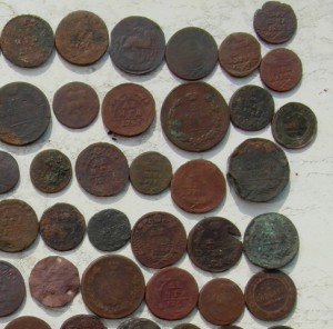 115  медных копаных монет № 3