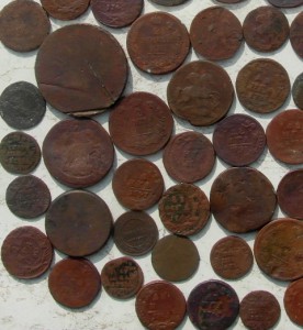 115  медных копаных монет № 3