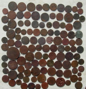 115  медных копаных монет № 3