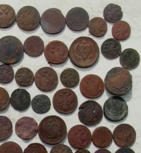 115  медных копаных монет № 3