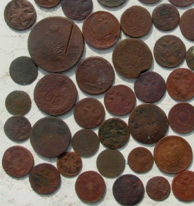 115  медных копаных монет № 3