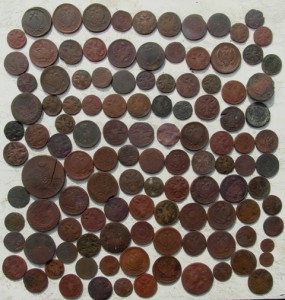 115  медных копаных монет № 3