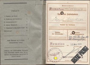 Военный билет Комотау (Хомутов), Имперская область Судеты