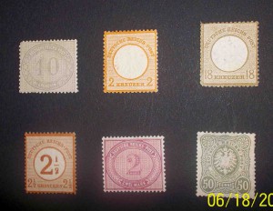 Редкие марки Германии 1872 - 77 годы