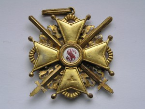 Св. Станислав 2-й степени с мечами , бронза.