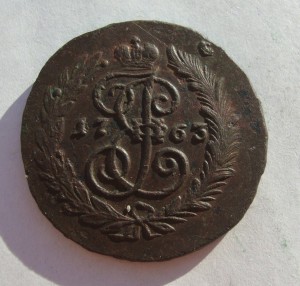 2 копейки 1763 г (Перечекан) в Сохранище!