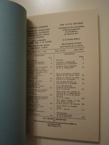 Морские записки Vol. XXII, №1, 1965 г.