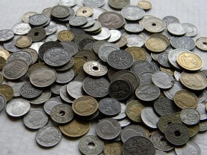 Старинные монеты Европы на вес от 1 кг