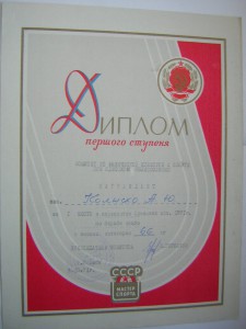 Дипломы самбиста (1975 г.)