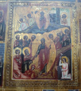 Икона Двунадесятые Праздники. Живопись. На серебре