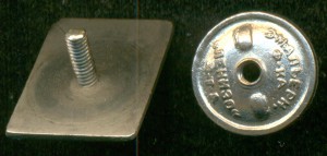 М. Горький (профиль и факсимиле): серебрение, эмаль, ЛенИЗО.