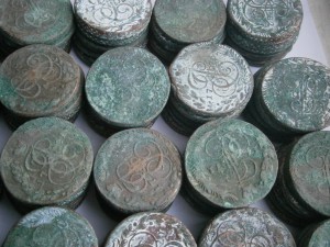 500 кладовых пятикопеечников 1758-1796