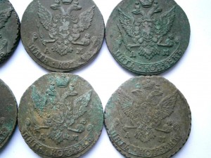 5 копеечники АМ 9 шт. 1789-1794