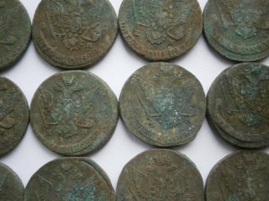 500 кладовых пятикопеечников 1758-1796