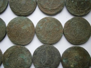 500 кладовых пятикопеечников 1758-1796