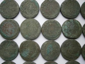 500 кладовых пятикопеечников 1758-1796