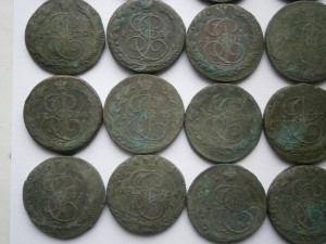500 кладовых пятикопеечников 1758-1796