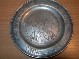 Тарелочка серебро