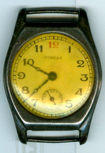 Часы"Победа" в серебр.корпусе