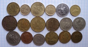 Солянка 54 монеты. Иностранные