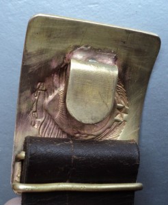 Ремень милиционера 16 лет в гербе.