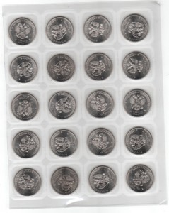 25 рублей 2012 талисманы.блистер