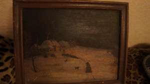 Зима , Село ,картина Левченко П , 1910 г