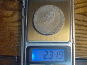 Рубль 1780 года.