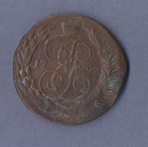 5 копеек 1793г. П/перечекан.
