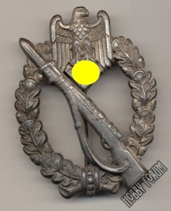 Пехотные штурмовые знаки в серебре