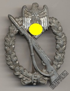 Пехотные штурмовые знаки в серебре