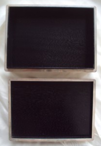 Сигаретница серебро, солидная!