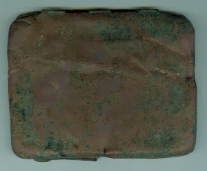 Портсигар с Аэропланом , медь , старенький