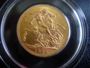 Великобритания 1 Соверен 1925 г.  Золото.