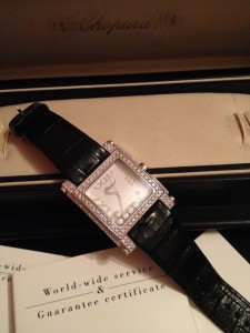 бриллианты / Chopard Happy Sport Square XL 5 Diamonds