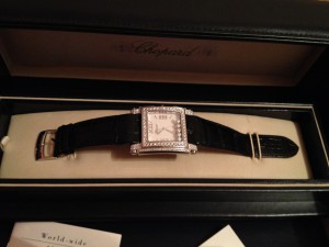 бриллианты / Chopard Happy Sport Square XL 5 Diamonds