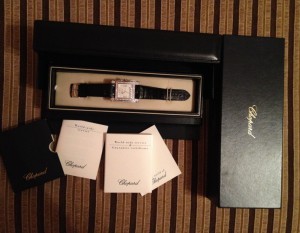 бриллианты / Chopard Happy Sport Square XL 5 Diamonds