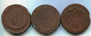 5 копеек 1759 мм-3 шт
