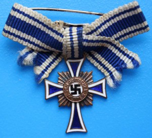 Почётный крест матери,мини,бронза.